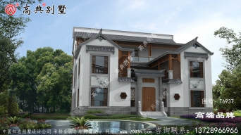 新中式三层时尚别墅外观效果图