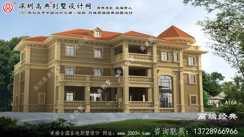 秦淮区三层别墅效果图