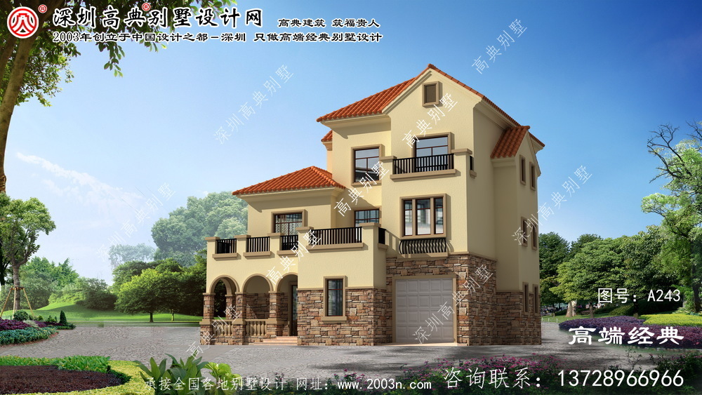 京口区自建别墅外观效果图