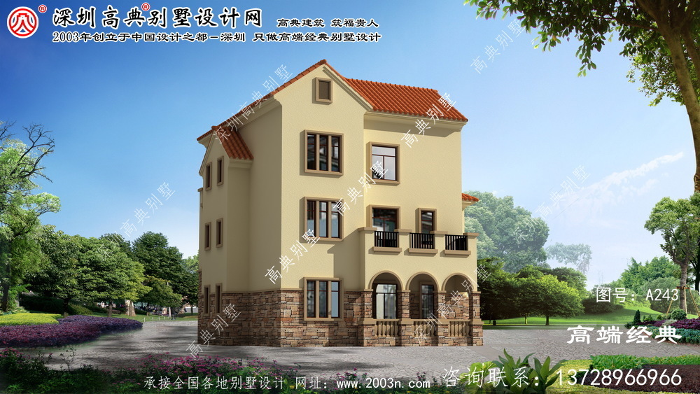 京口区自建别墅外观效果图