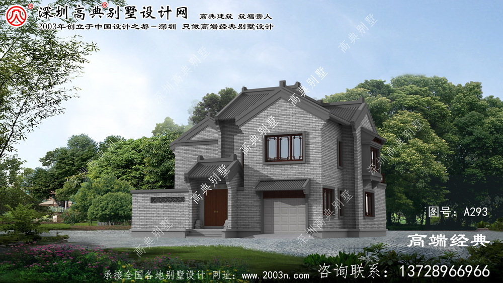 鼓楼区三层别墅外观造型