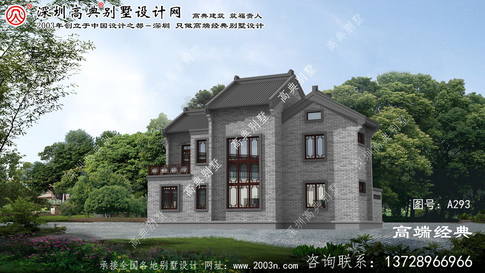 鼓楼区三层别墅外观造型