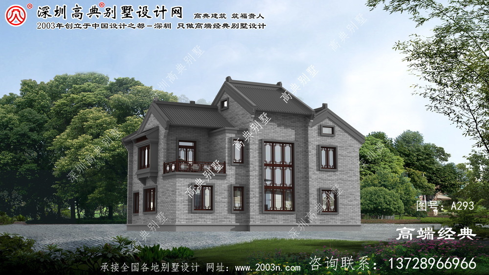 鼓楼区三层别墅外观造型