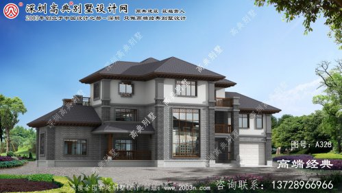独栋豪华大别墅	别墅外观效果图大全