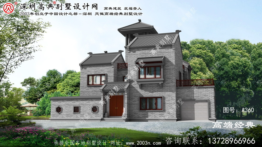 江阴市自建三层别墅效果图