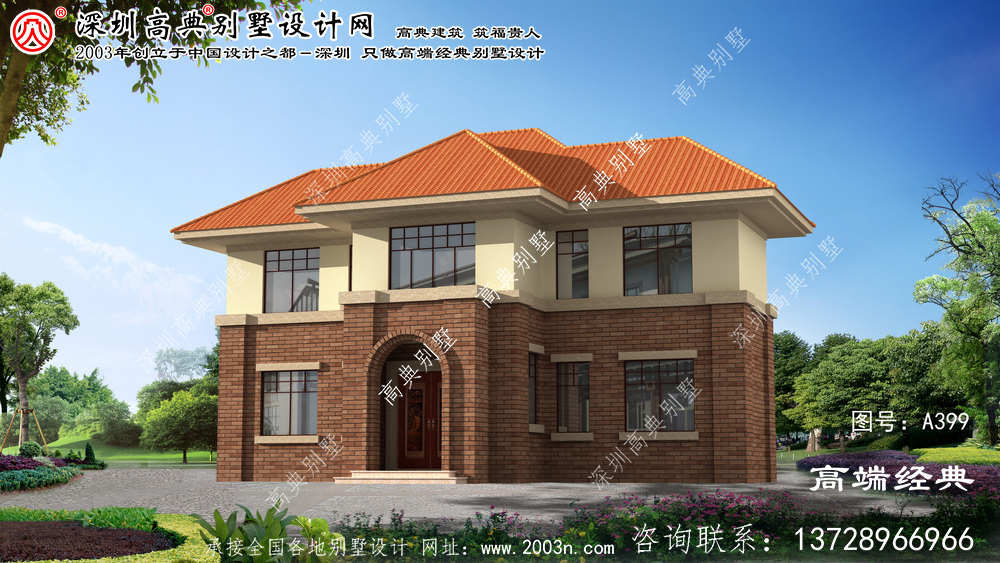 建湖县农村两层楼房设计图