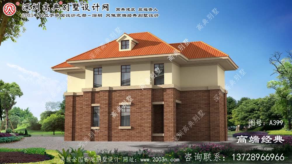 建湖县农村两层楼房设计图