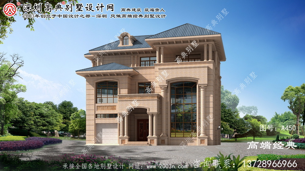 东阳市景宁畲族自治县今天给大家介绍五栋欧式自建别墅的图纸,富丽堂皇,成为村里最让人羡慕的一栋。