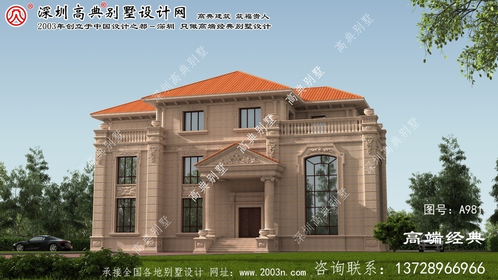 黄岛区三层豪华别墅设计图