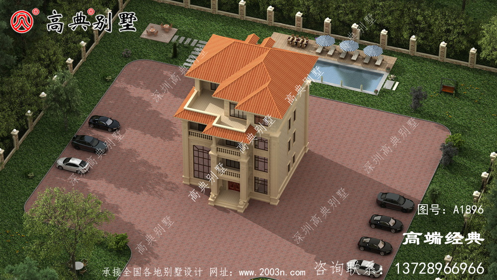 麻栗坡县农村四层别墅设计