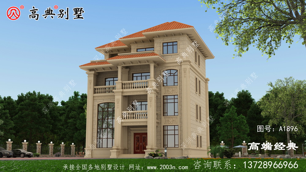 麻栗坡县农村四层别墅设计
