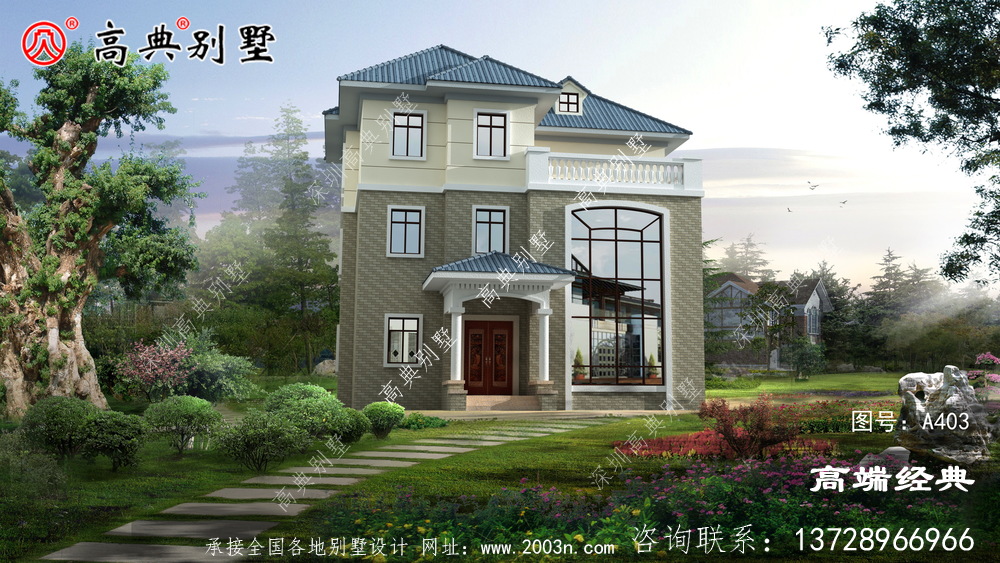 农村小别墅占地138平，豪宅既视感