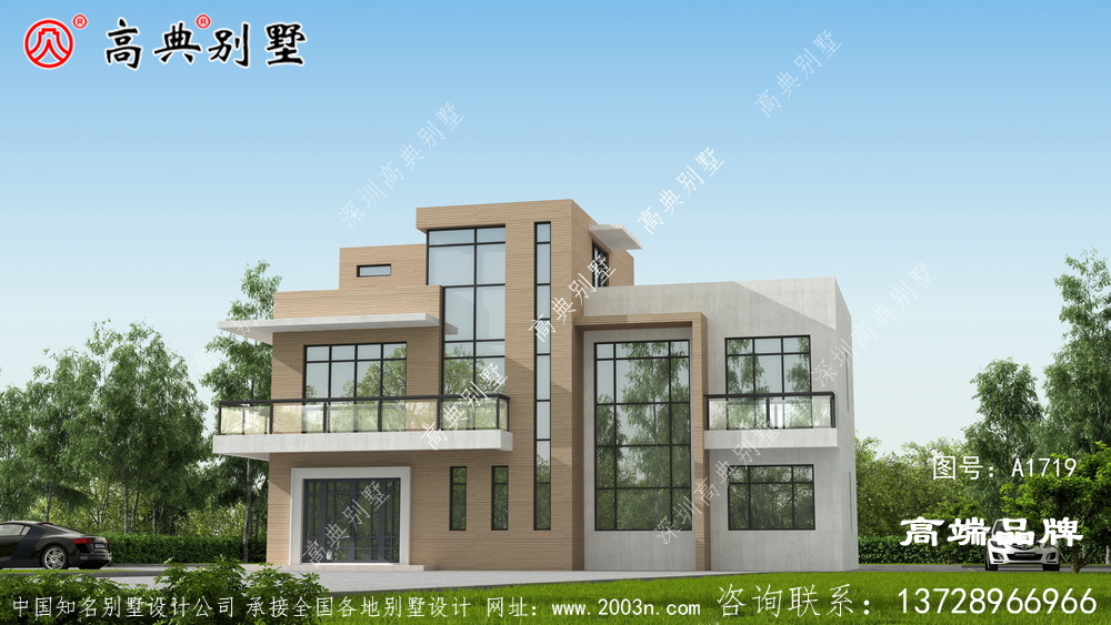 自建房农村三层设计图现代风格