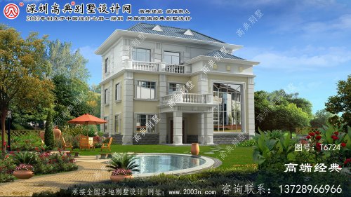 北戴河区欧式风格的三层别墅，户型也很大气实用。
