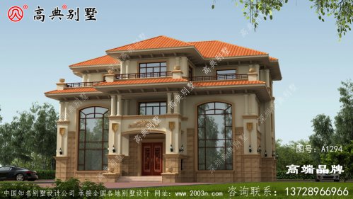 自建别墅设计效果图独特的建筑风格	