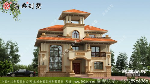 新欧式别墅外观效果图简约自然