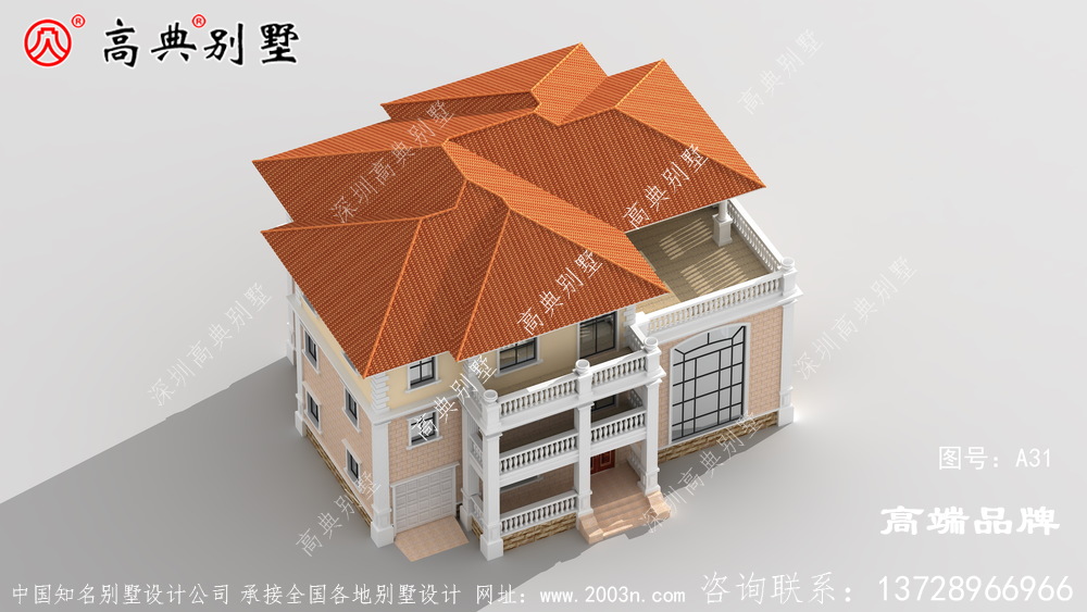 乡村3层楼房设计图精致典雅,好房子建一栋传百年