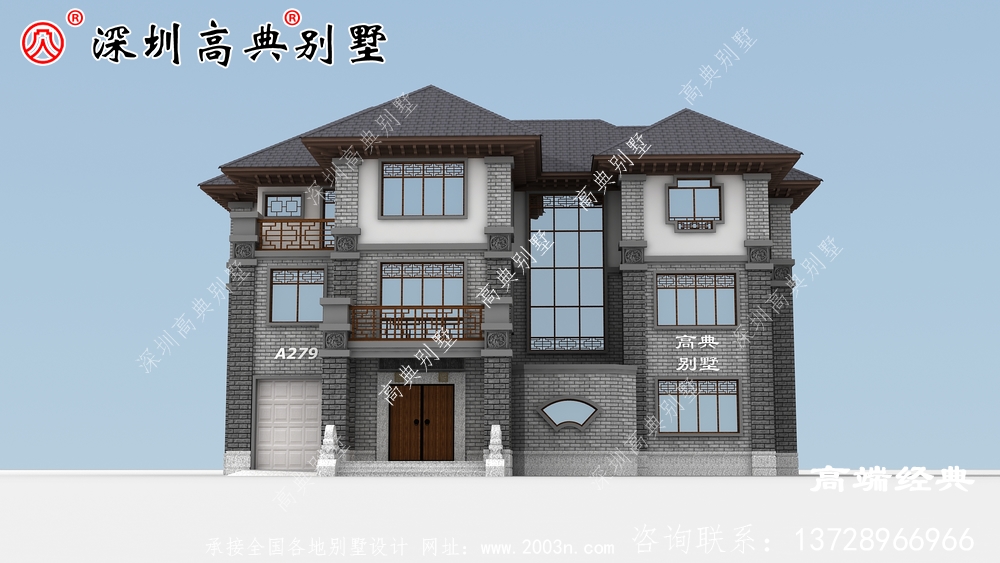中式庭院别墅外观效果图大全，建一栋这样的房子才叫有品位