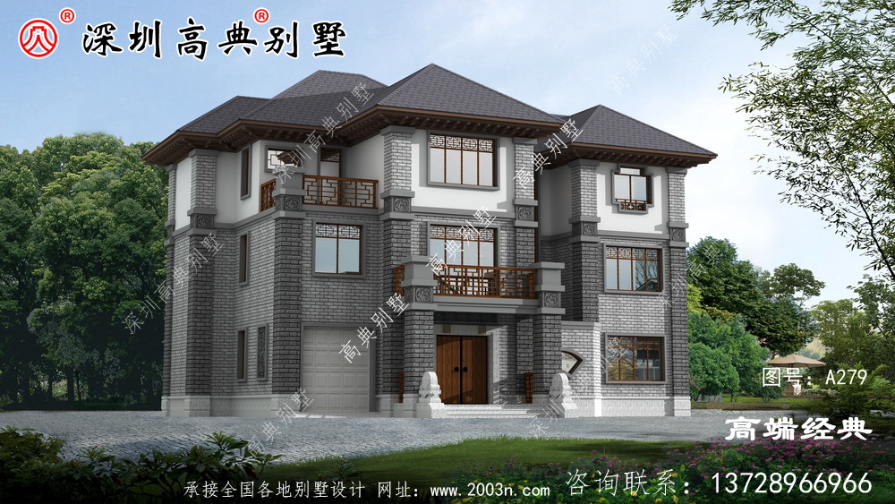 中式庭院别墅外观效果图大全，建一栋这样的房子才叫有品位