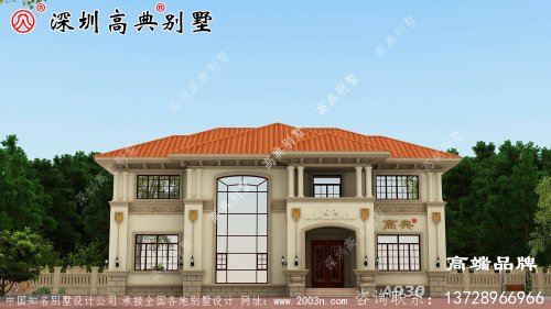 高逼格两层农村自建别墅，主体造价还不到35万，你敢这么建吗？