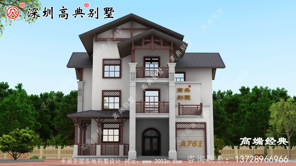 二楼半带露台的自建房图片,好看实用就选了。