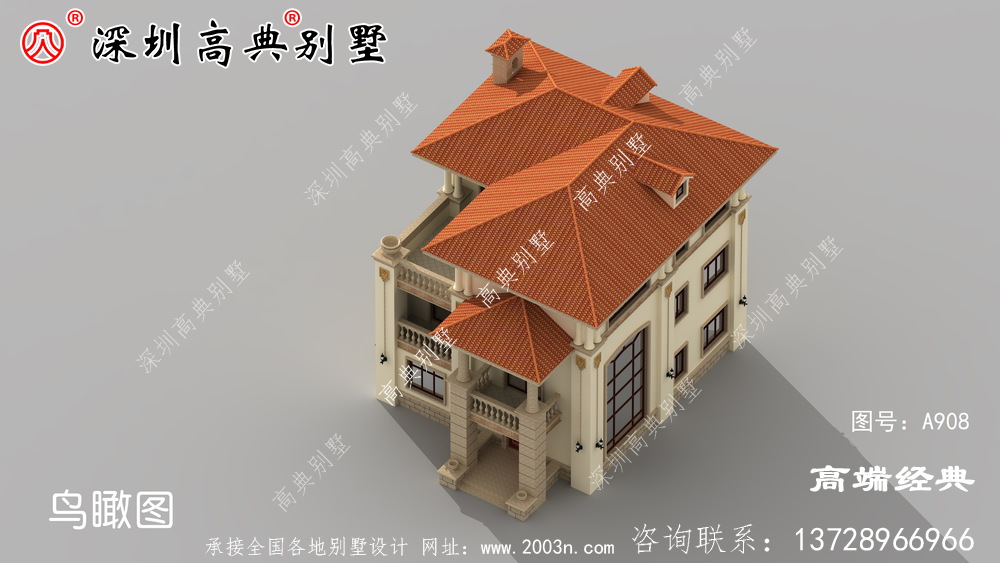 农村建造三楼小楼,外观美观,是回乡盖房子的第一选择。