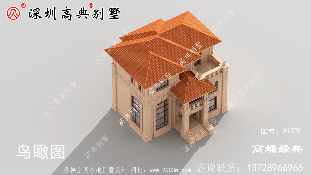 乡村带阳台的三层楼图,采光靠它,关键是温暖。