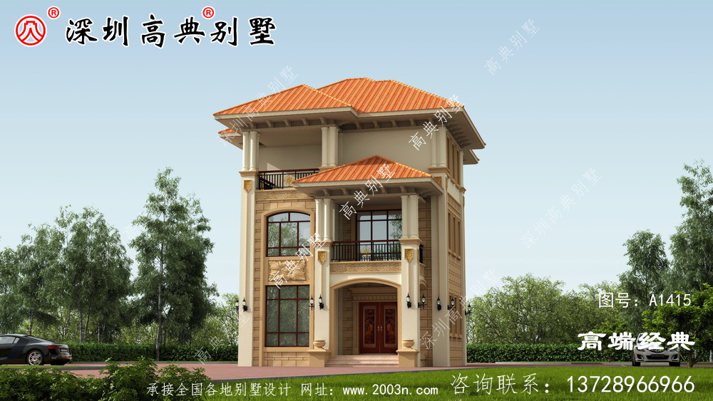 新农村三层房子的照片,精致安全,想在村子里盖房子是幸福的。