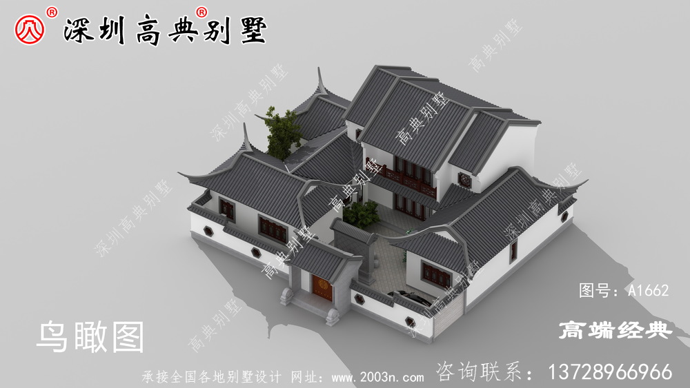 新中式二层自建房,典雅与时尚并存,真想现在就回家建