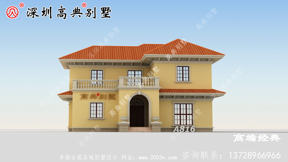 乡村自建两层楼的设计图,外观大气款,看着就有面子。