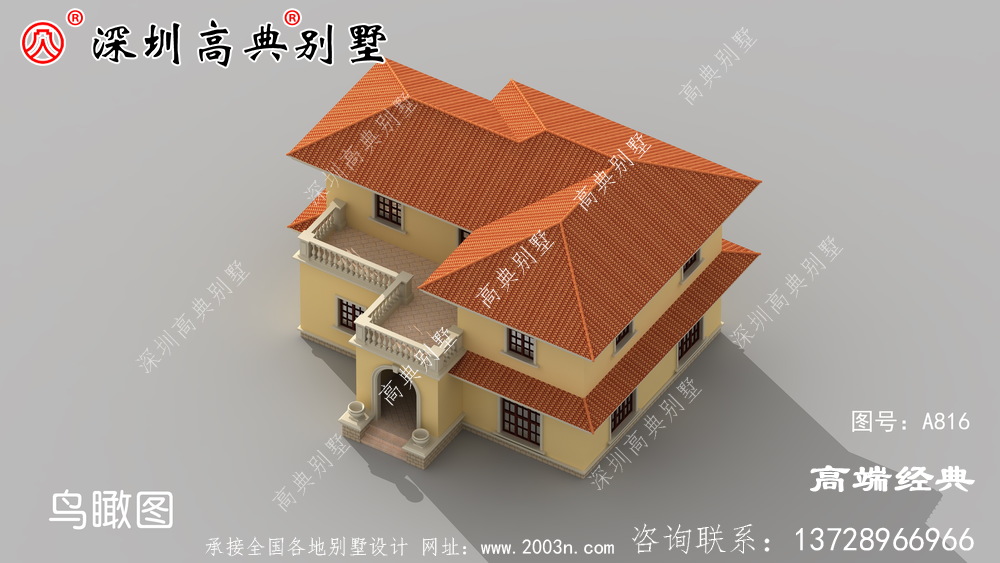 乡村自建两层楼的设计图,外观大气款,看着就有面子。