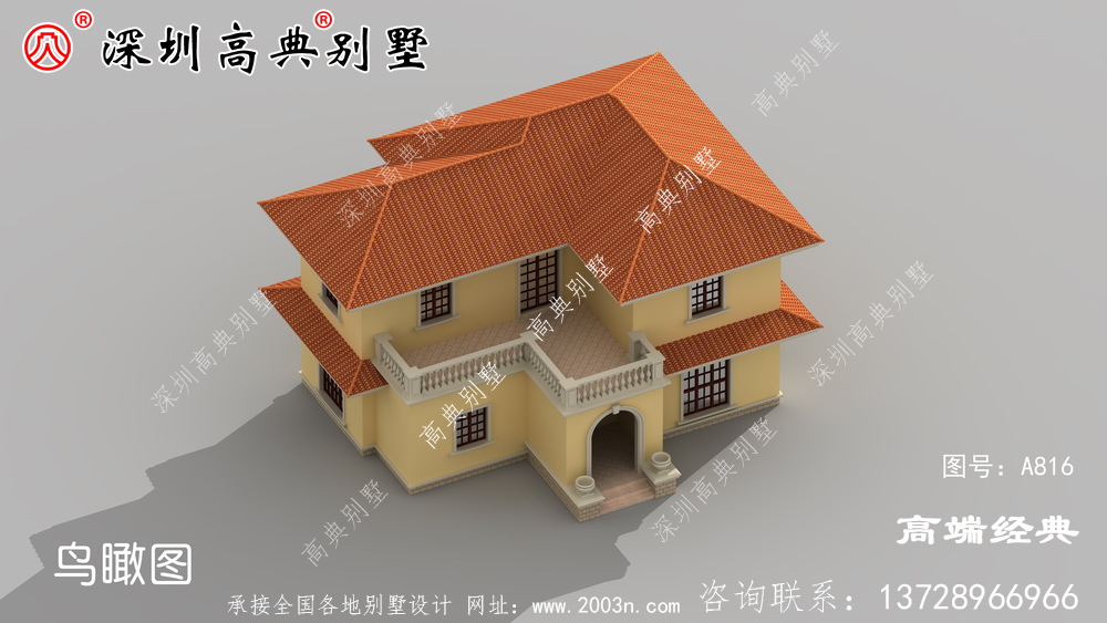 乡村自建两层楼的设计图,外观大气款,看着就有面子。