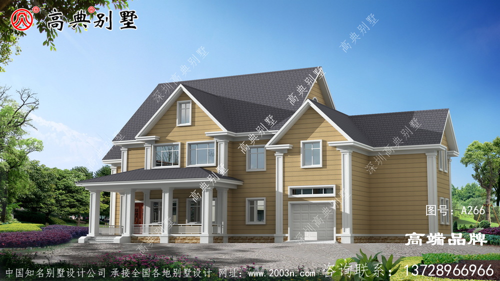 乡村简约别墅,整体造型非常时尚